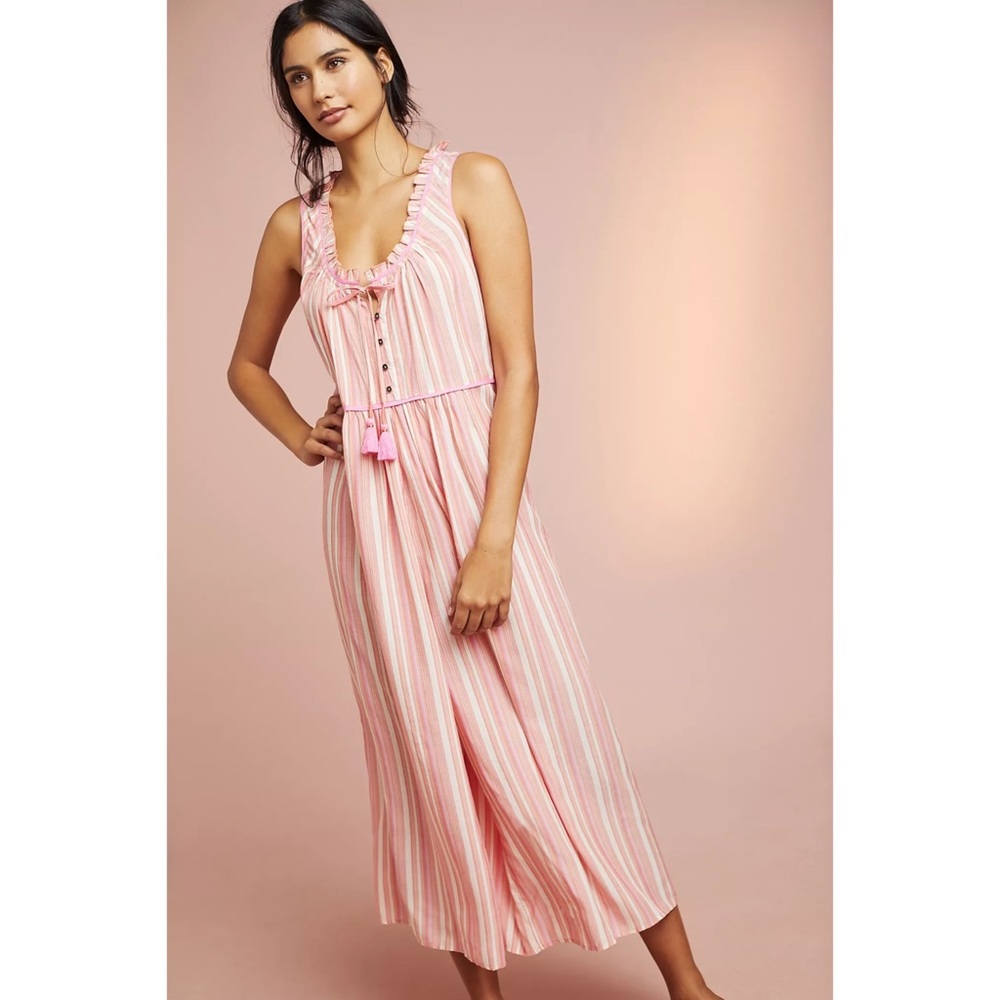 Anthropologie Visayas Striped Jumpsuit